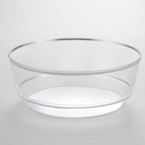 Hot Stamping Bowl Clear with Silver Edge RSB 14
