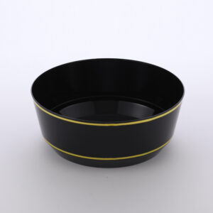 Hot Stamping Bowl Black with Gold Edge RSB 14