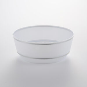 Hot Stamping Bowl White with Silver Edge RSB 14
