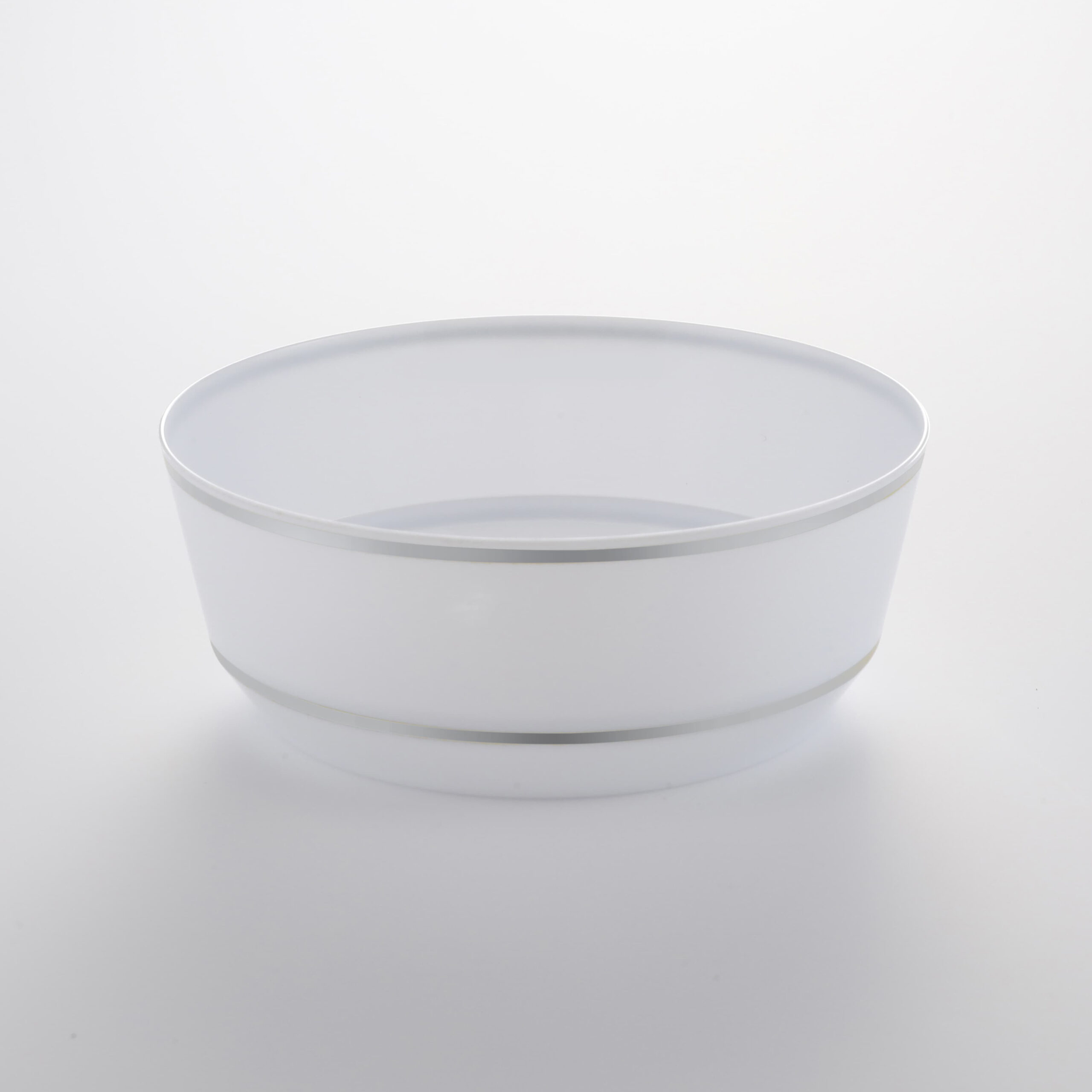Hot Stamping Bowl White with Silver Edge RSB 14