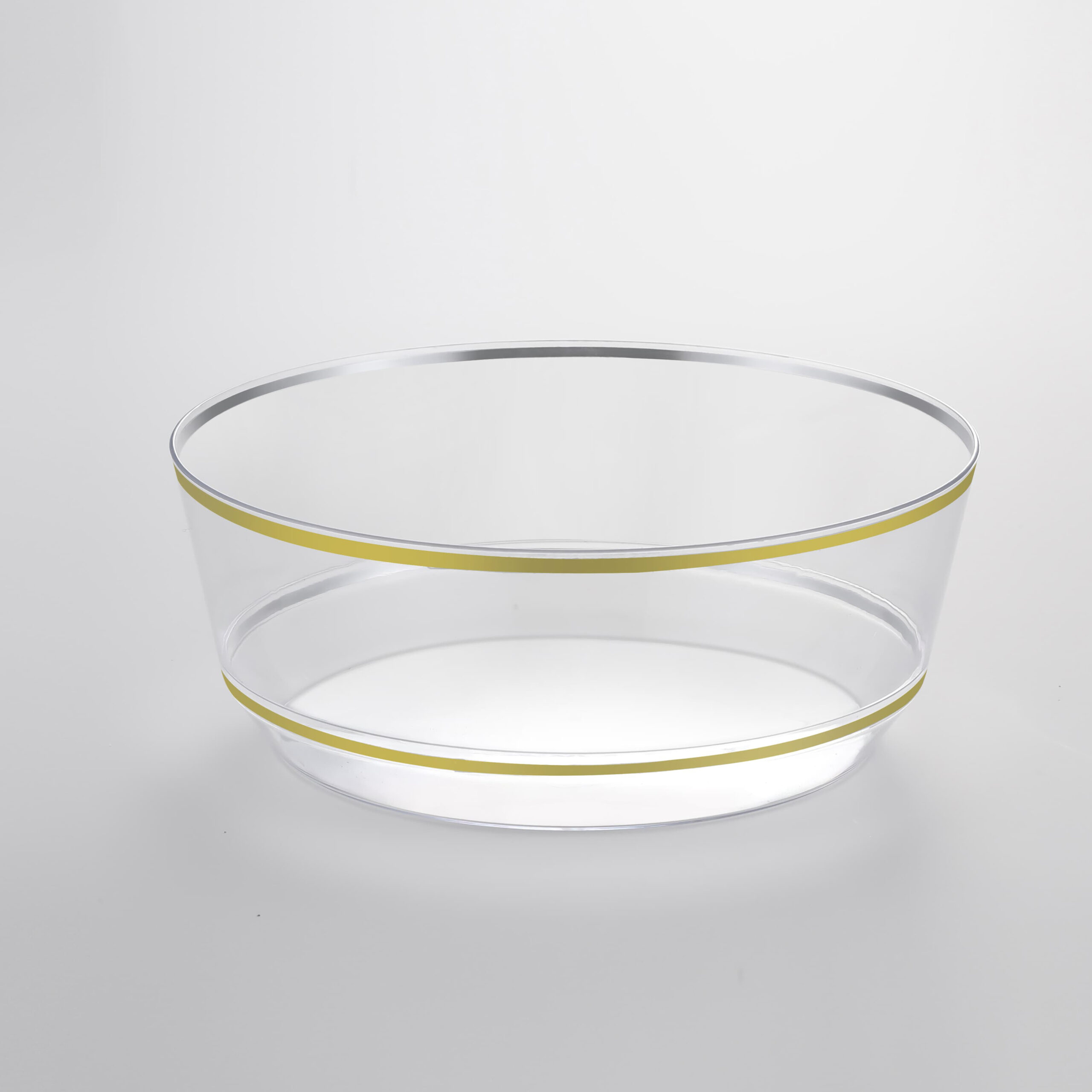 Hot Stamping Bowl Clear with Gold Edge RSB 14
