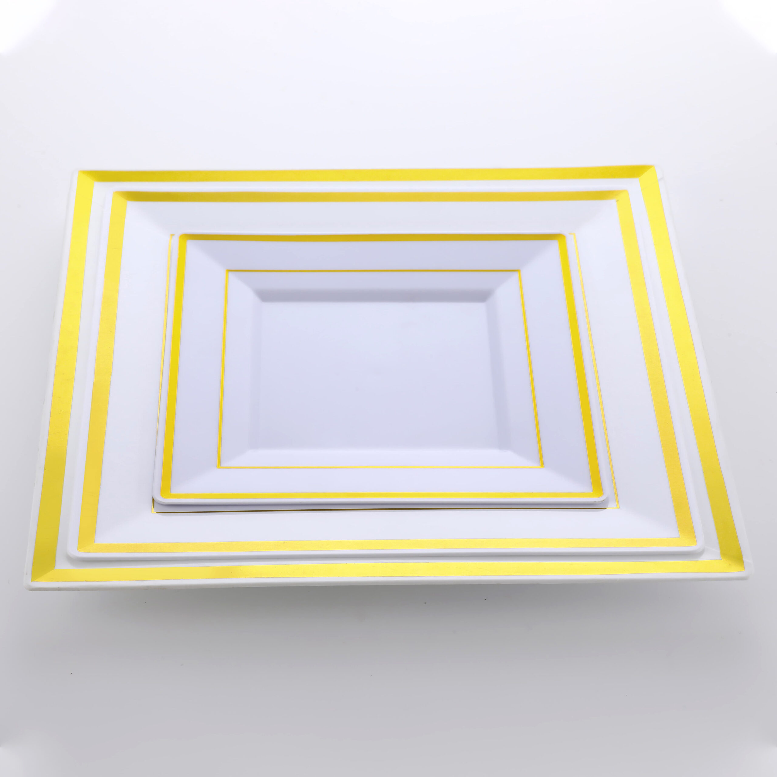 Hot Stamping Square Plates With Gold Edge SQ65/SQ95/SQ10