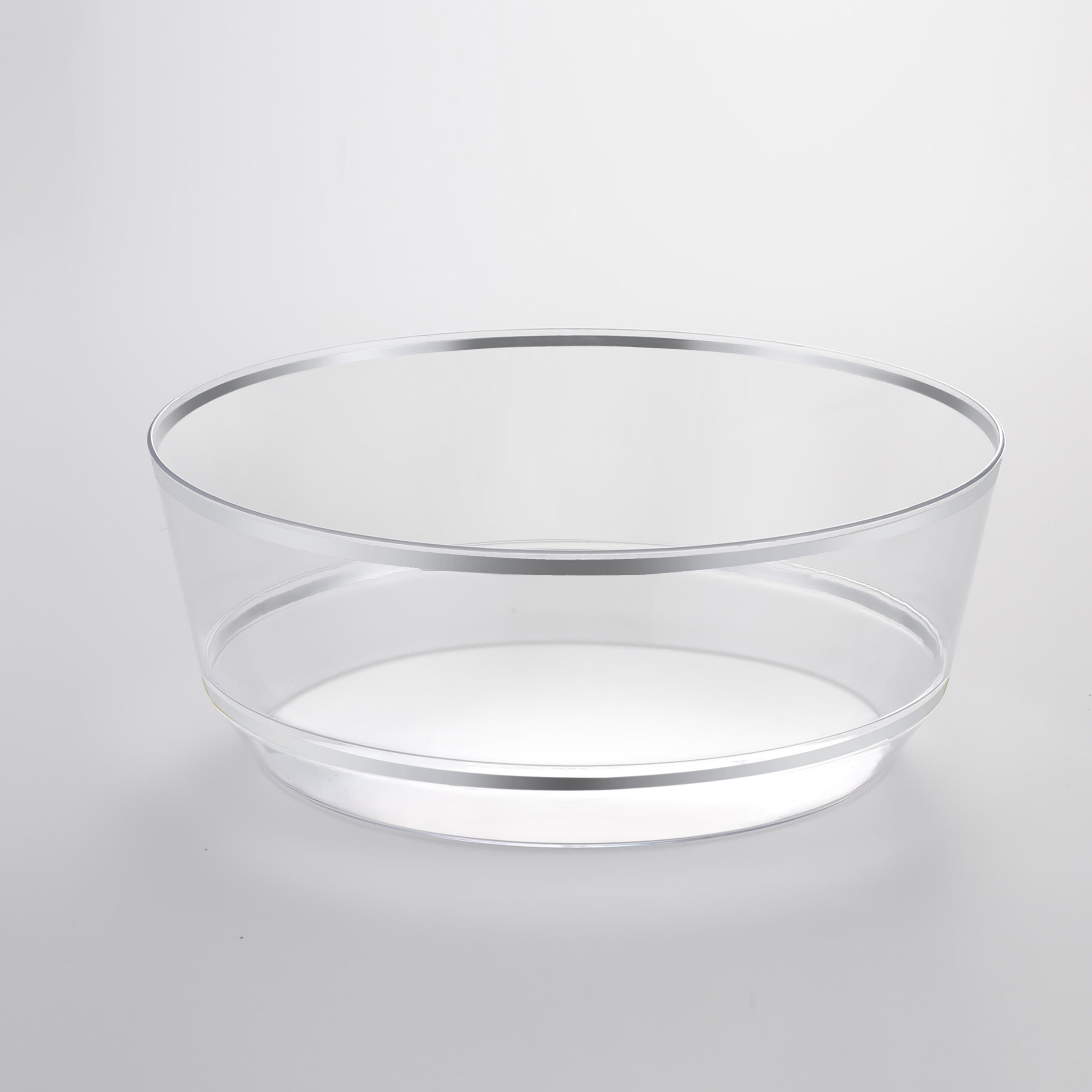 Hot Stamping Bowl Clear with Silver Edge  RSB 08