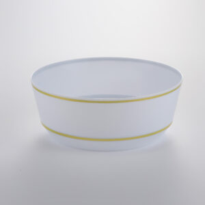Hot Stamping Bowl White with Gold Edge RSB 14