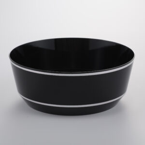 Hot Stamping Bowl Black with Silver Edge RSB 14
