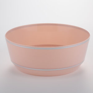 Hot Stamping Bowl Pink with Silver Edge RSB 14