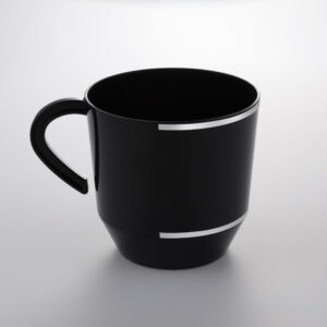 Black With Silver Coffee Cup JC125