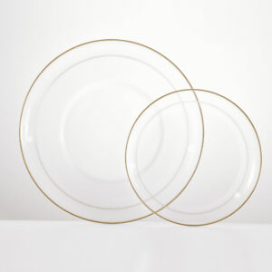 Hot Stamping Deep Edge Plate Clear with Gold RD75/RD10