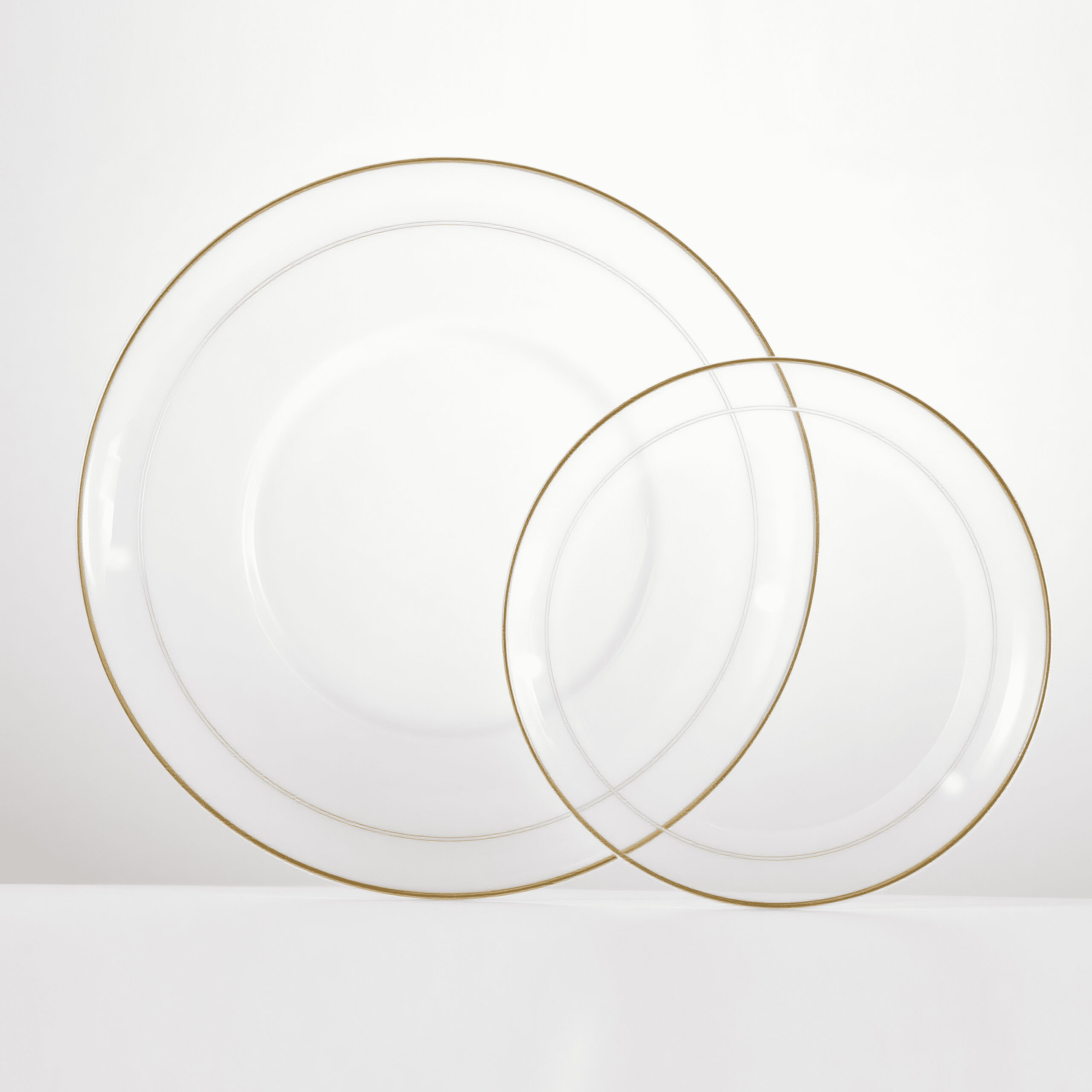 Hot Stamping Deep Edge Plate Clear with Gold RD75/RD10