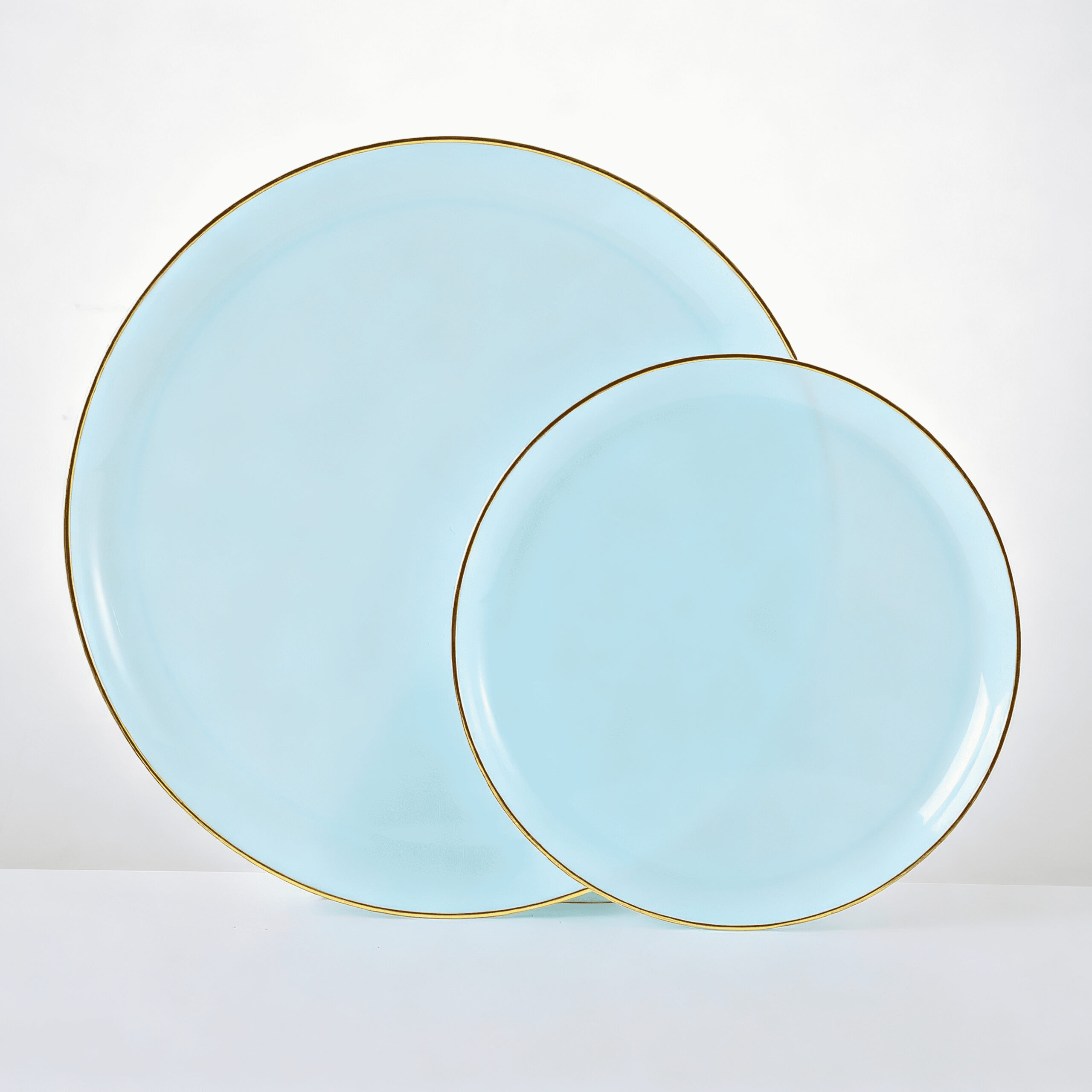 Hot Stamping Deep Edge Plate Mint Green with Gold RD75/RD10