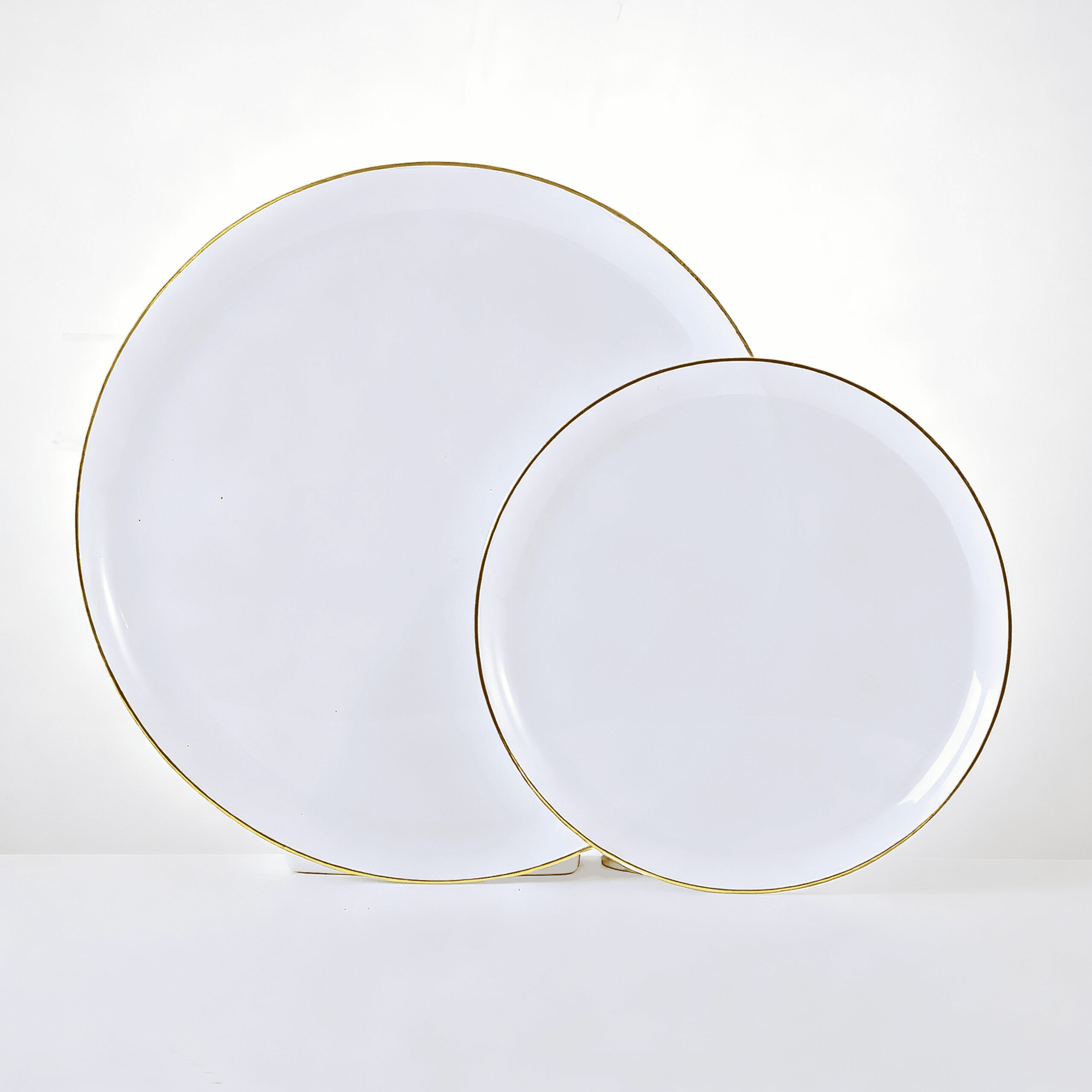 Hot Stamping Deep Edge Plate White with Gold RD75/RD10