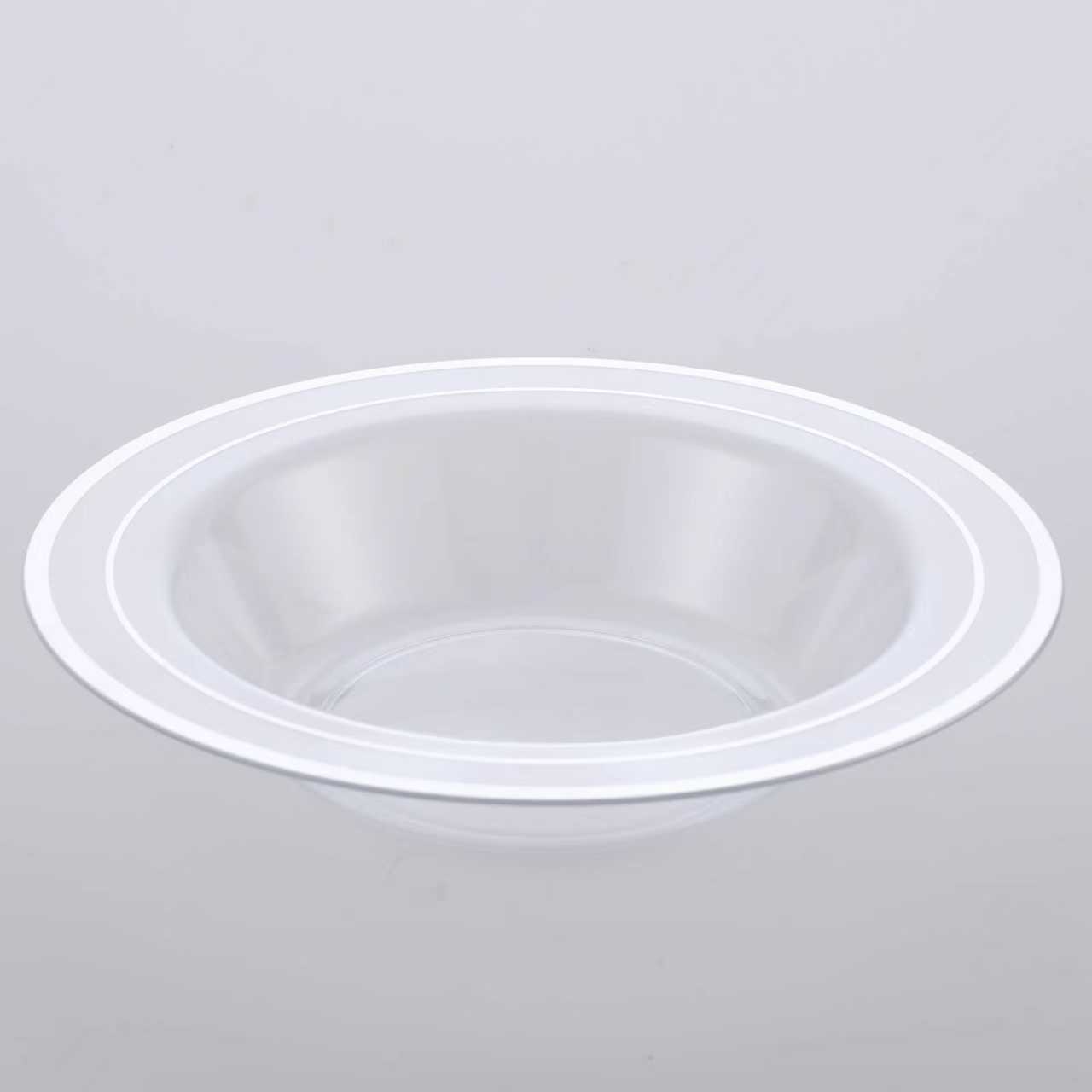 Hot Stamping Bowl Clear with Silver CCB12