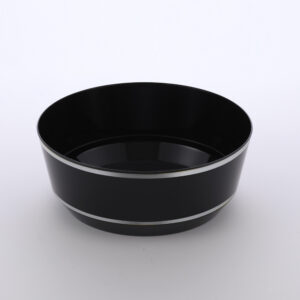 Hot Stamping Bowl Black with Silver Edge RSB 08