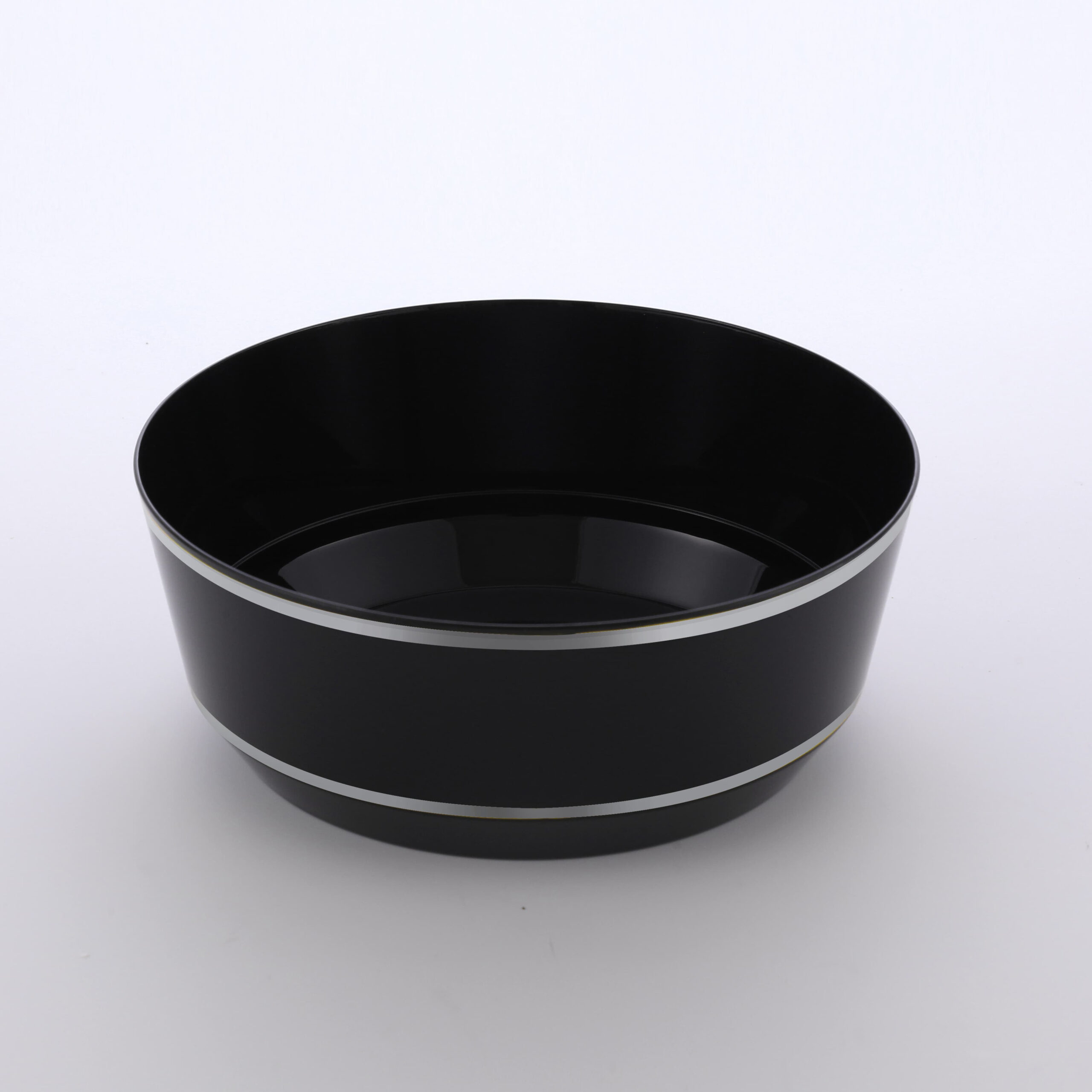 Hot Stamping Bowl Black with Silver Edge  RSB 08