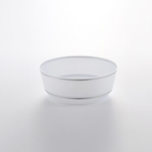 Hot Stamping Bowl White with Silver Edge  RSB 08