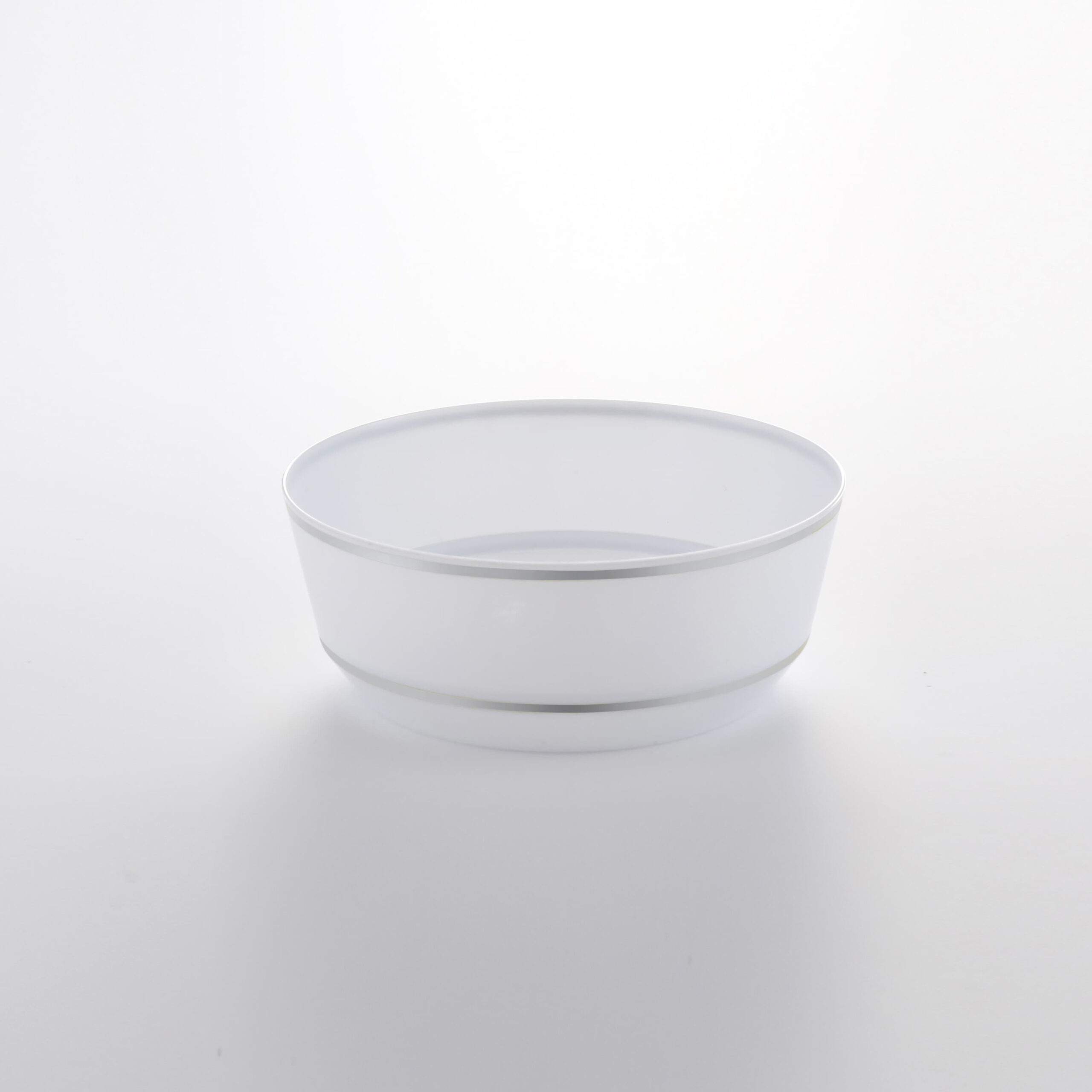 Hot Stamping Bowl White with Silver Edge  RSB 08