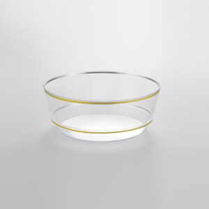 Hot Stamping Bowl Clear with Gold Edge RSB 08