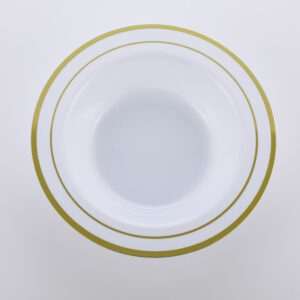 Hot Stamping Bowl White with Gold Edge CCB12