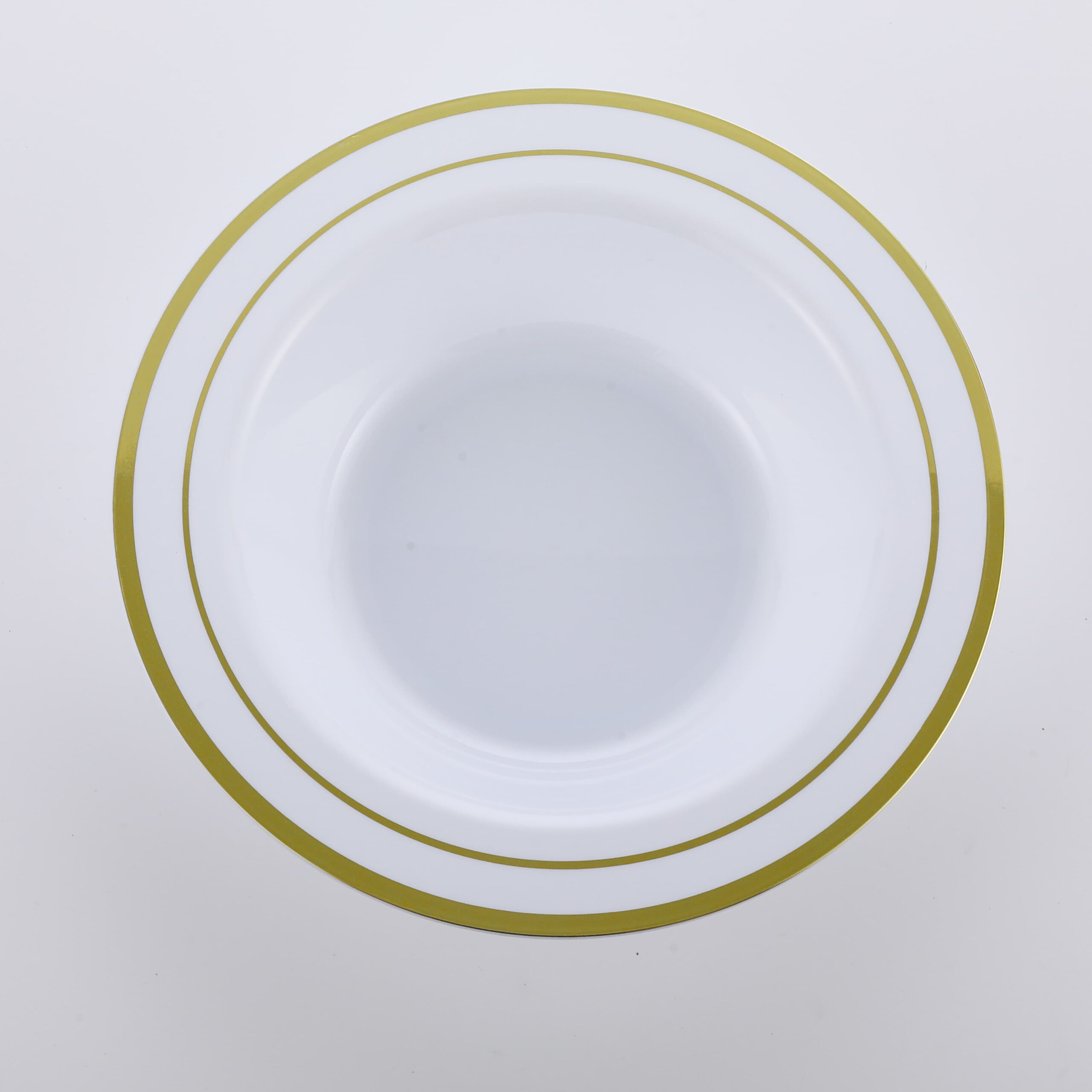 Hot Stamping Bowl White with Gold Edge CCB12