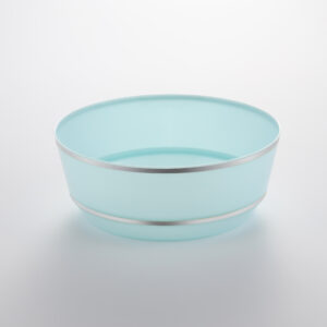 Hot Stamping Bowl Mint Green with Silver Edge RSB 14