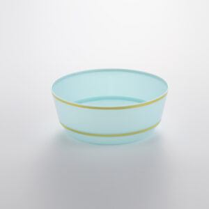 Hot Stamping Bowl Mint Green with Gold Edge RSB 08