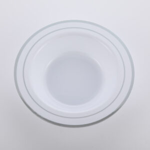 Hot Stamping Bowl White with Silver CCB12