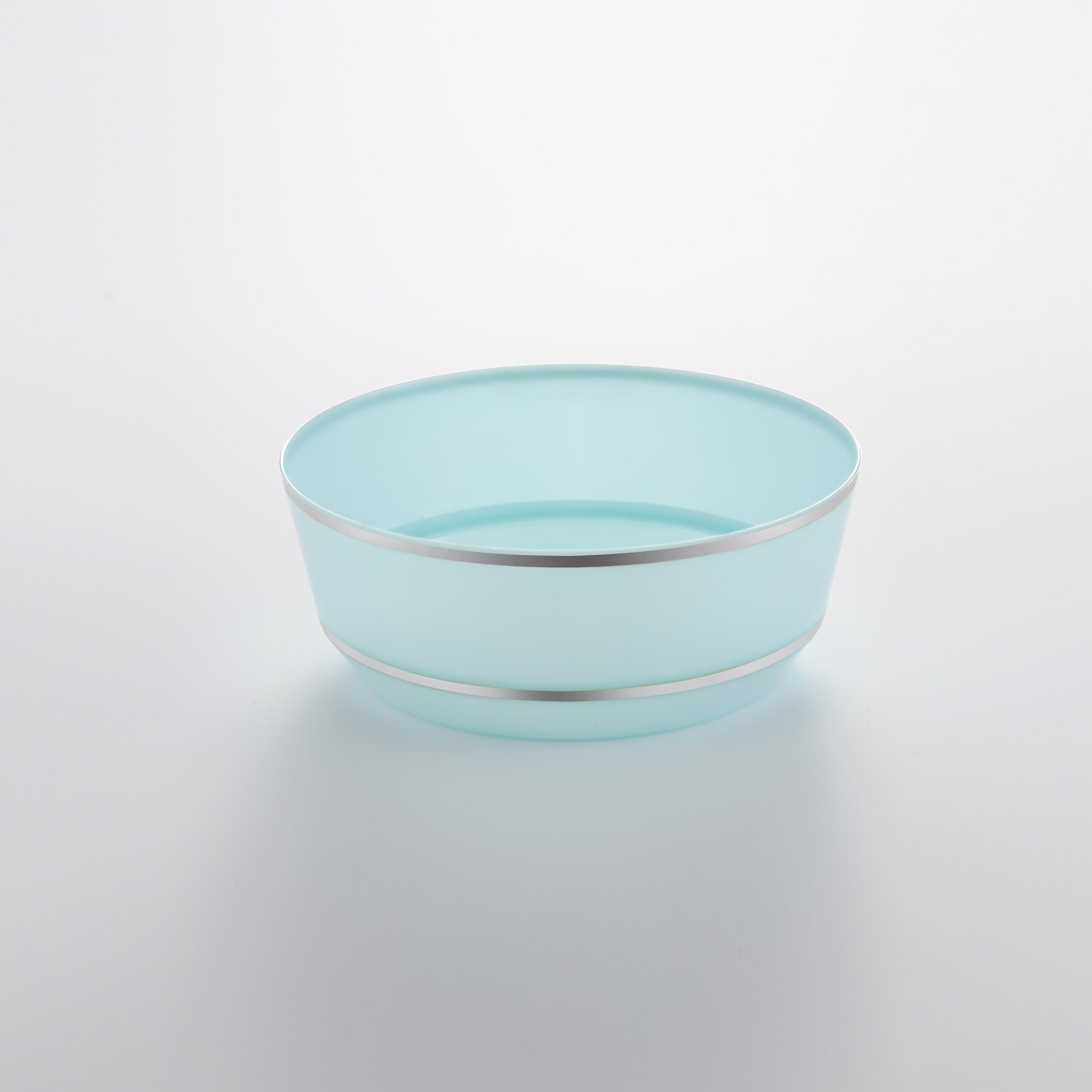 Hot Stamping Bowl Mint Green with Silver Edge  RSB 08
