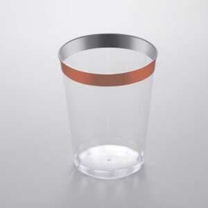 Clear Cup with Rose Gold Edge CN10