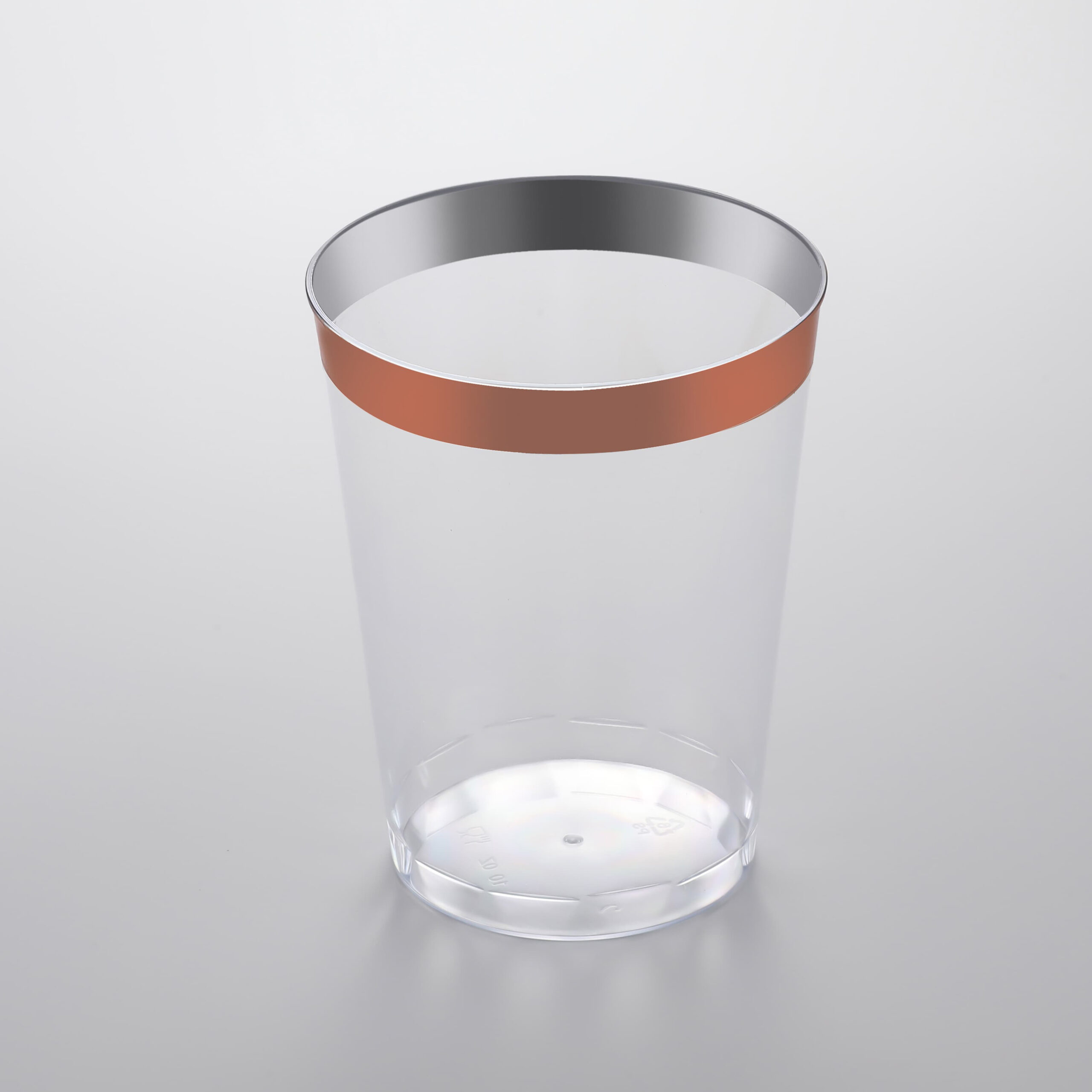 Clear Cup with Rose Gold Edge CN10