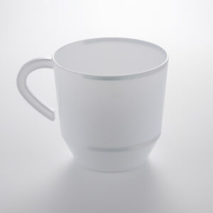 White With Silver Coffee Cup JC125