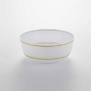 Hot Stamping Bowl White with Gold Edge RSB 08