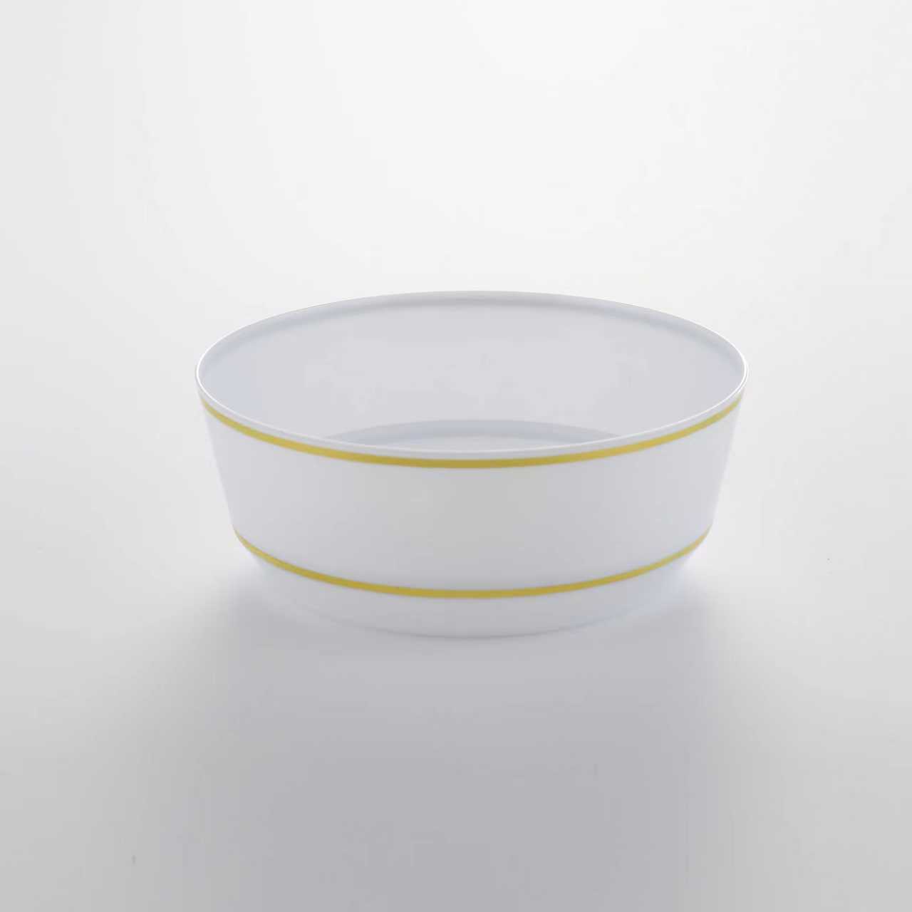 Hot Stamping Bowl White with Gold Edge RSB 08